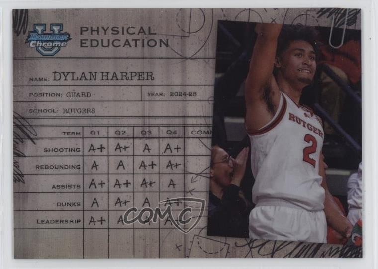 2024-25 Bowman U Chrome Physical Education Dylan Harper #PE-3 0c6