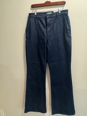 NWT & Other Stories Paris Atelier Hi Waist Flare Leg Dark Pressed Crease Jeans