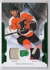 2011-12 Upper Deck Artifacts Jerseys Patch Emerald Kris Versteeg /65