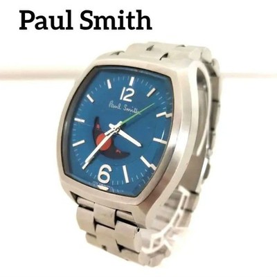 Paul Smith Moon Phase Number Moon Watch Blue Quartz Analog Used