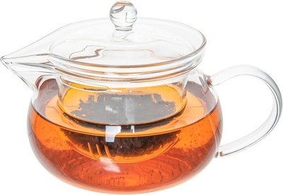 Forma 17 Ounce Glass Teapot 1 Double Wall Glass Tea Kettle - Does Not Chip