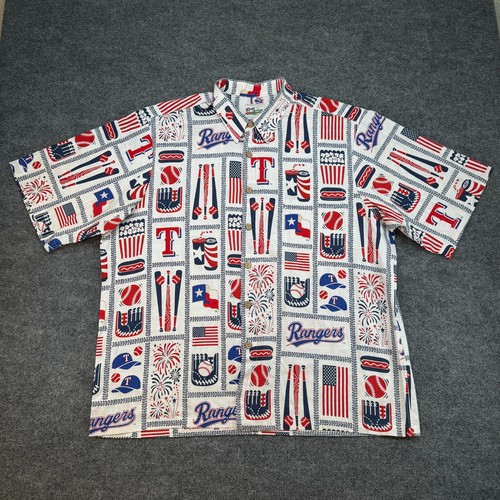 Reyn Spooner TEXAS RANGERS AMERICANA PERFORMANCE Button Shirt XL | eBay