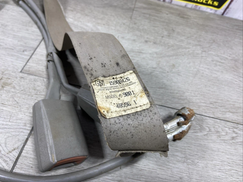 GMC Sierra Chevy Silverado 88-98 central medio cinturón de seguridad cierre hebilla vuelta H61-R Foto 4 de 4