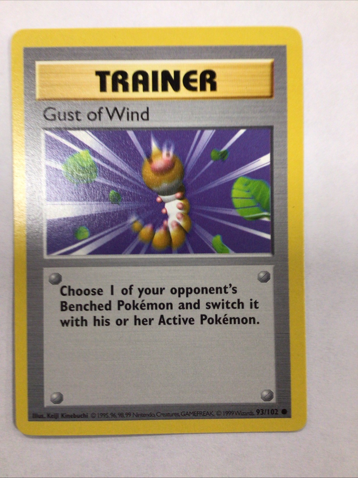 Pokémon TCG Gust of Wind Base Set, Unlimited Shadowless Trainer Card 93/102