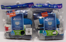 Lot of 2 Hanes Boys' Tagless Briefs Wicking Cool Assorted Colors 2T-3T 4 Pk Ea