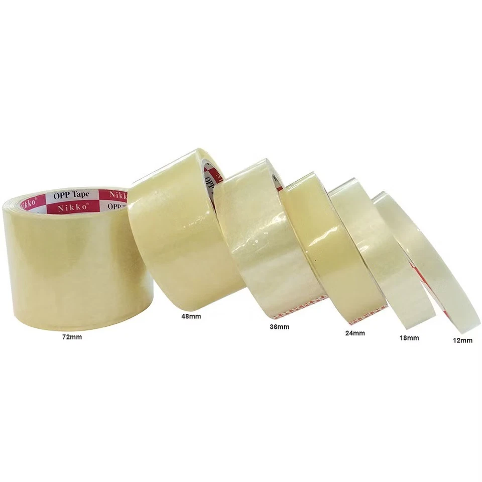 9 ROLLS CLEAR TAPE PARCEL STRONG 48MM X 50M BOX SEALING SELLOTAPE PACKAGING - Image 2 of 4