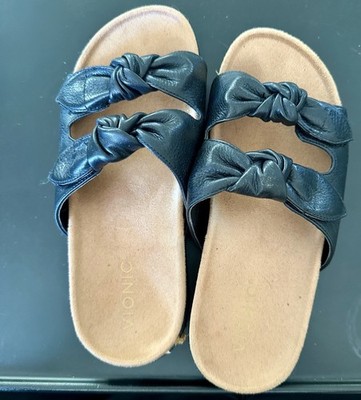 Vionic Elara Sandal black leather size 6 excellent condition