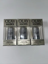 3 x Olay Masks Charcoal Clay Sticks (2 x Glow Boost & 1x Pore Detox) New Sealed