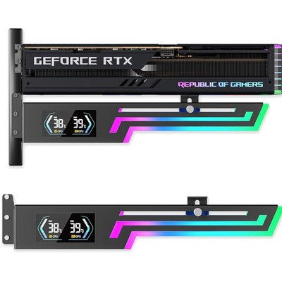 ARGB GPU Support Bracket with CPU & GPU Temp Display, Universal Graphics Card...