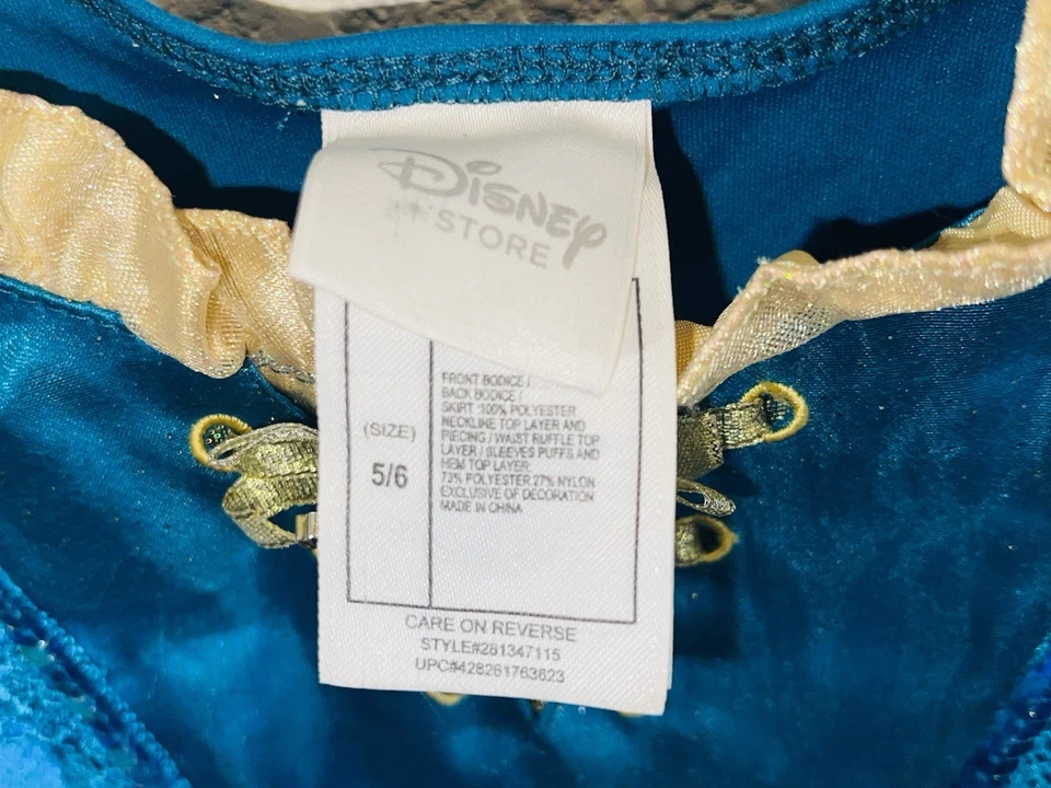 Disney Store Niñas BRAVE PRINCESS MERIDA Brillante Disfraz Vestido Vestido Talla 5/6 Foto 3 de 4