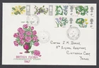 Great Britain 1967 FDC Philart Cover British Flowers Patrick Brompton Bedale pmk