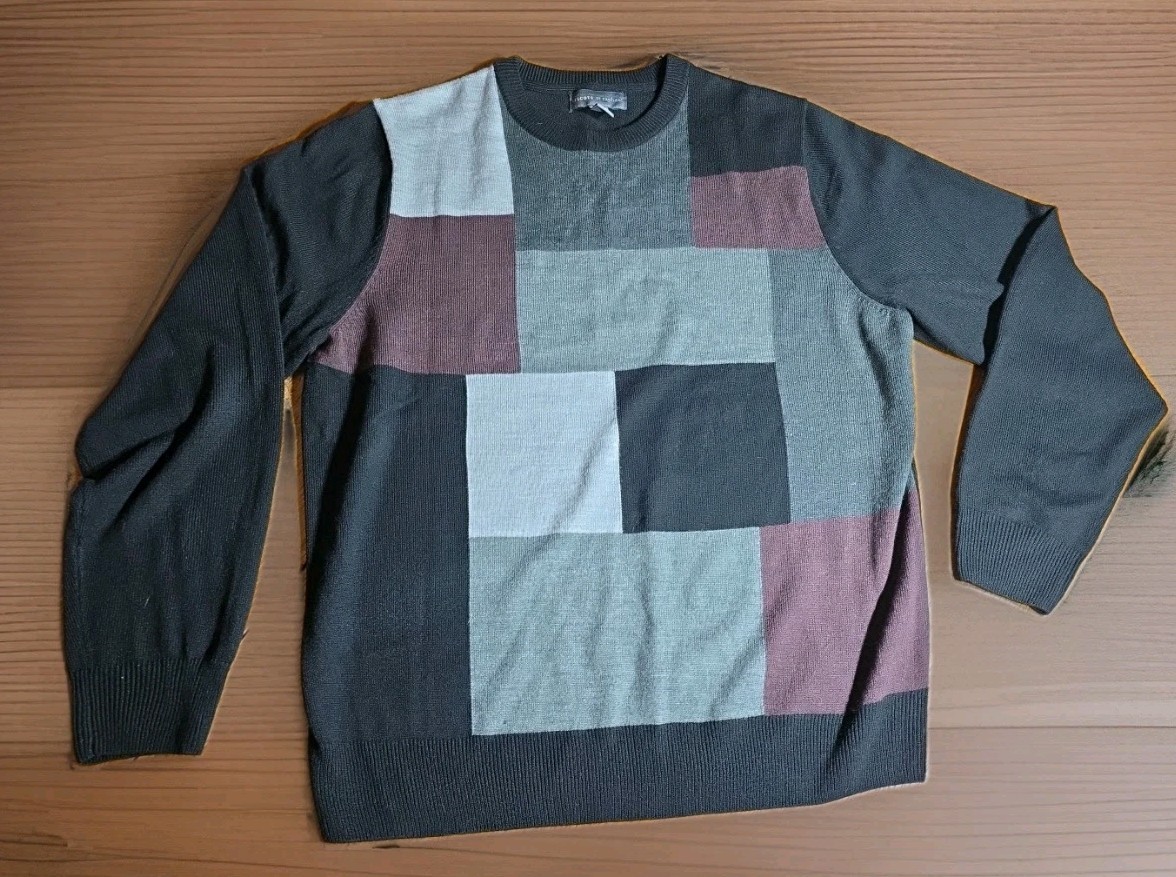 Tricots St Raphael Mens Patchwork Colorblock Pull… - image 1