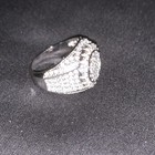Men's Silver Hip Hop Cluster Pavé Cubic Zirconia Round Stones — photo 4