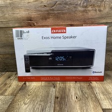 Aiwa Exos Home 30W Bluetooth Stereo Speaker CD Player FM Radio Remote, Black