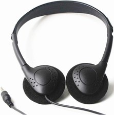 Bulk Classroom Headphones Low Cost Headsets Disposable on Ear Black
