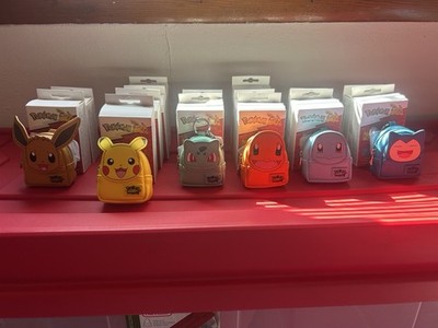 Set of 6 Pokemon Loungefly Mystery Mini Backpacks Brand New