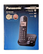 Panasonic KX-TGC420EB Cordless Phone Answer Machine Call Block Black New