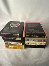 Lot Of 8 8 Track Tapes Rolling Stones Queen Led Zeppelin Santana