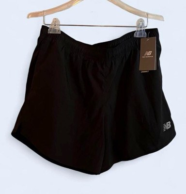 New Balance Women s Sports Essential Black Running Shorts L  5''  New NWT $50