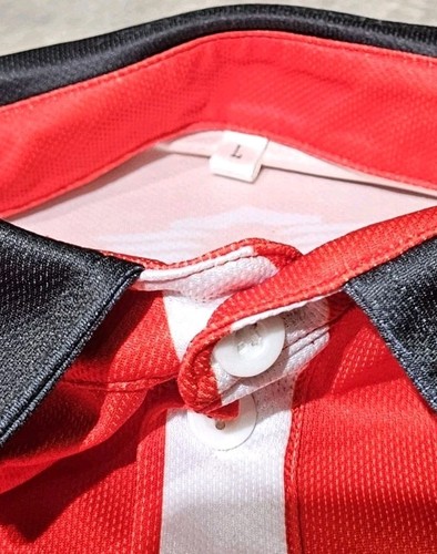 New! MTI RACING-Red/Blk/Wht Perform.Poly, MensSS, Logo Racing Polo Shirt-(L) - Picture 2 of 6