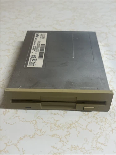 RARE VINTAGE 1992 NEC FD1138H 1.44MB FLOPPY DISK DRIVE WITH FACE PLATE BEIGE @4A