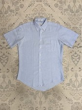 Vintage 70s Muse’s Atlanta Hathaway Regency Oxford Shirt Blue Made In USA Small