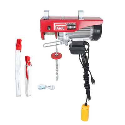 #ad 1320lbs Electric Winch 110V 1200W Mini Electric Hoist 14ft Wired Remote Control $89.63