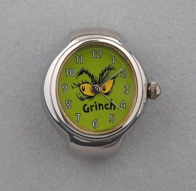Dr. Seuss Cat in the Hat Grinch who Stole Christmas RING Character Watch in Box