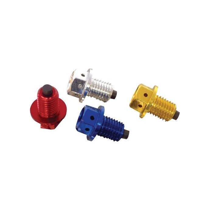 Bike It Motorcycle Magnetic Oil Cleaning Bolt 10mm 1.25 Pitch SILVER