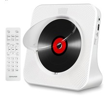 Desktop CD Player with Hi-Fi Speakers, Stereo Sound Bluetooth Portable CD LCD S