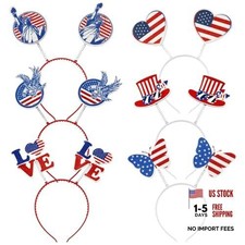 6PCS 4th of July Headband,Red White and Blue Party Accessories 6pcs 1