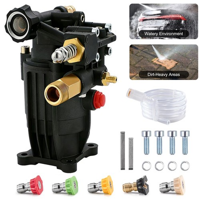 #ad Pressure Washer Pump 3 4quot; Shaft Horizontal 3500 PSI 2.5GPM with 5 Nozzles $61.99