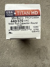 Packard Titan HD Run Capacitor, Round, 35 5 Mfd, 440-370V, PRCFD355A