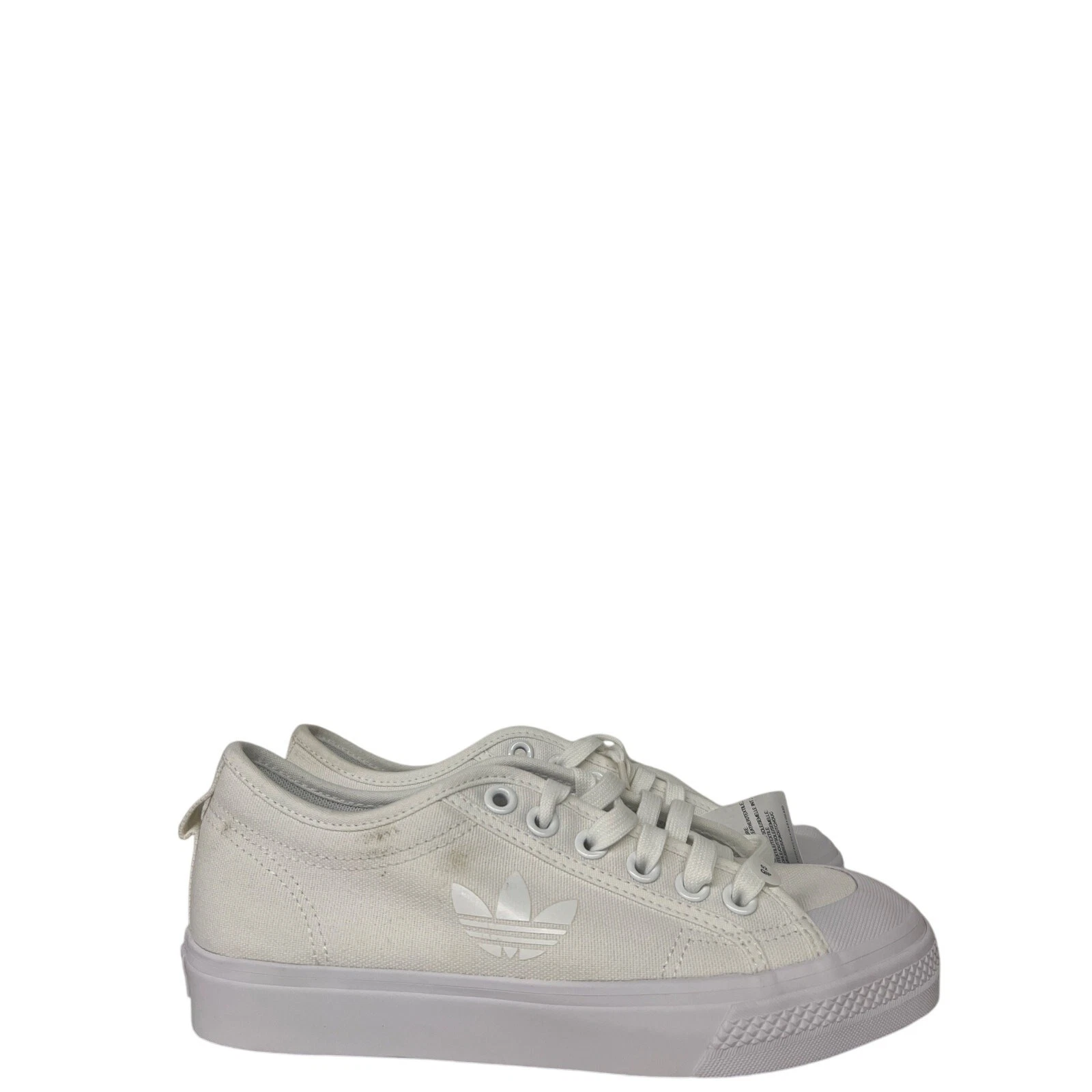 Nuove (piccole scuff) Adidas tg7 bianche nizza trifoglio sneakers donna logo basso