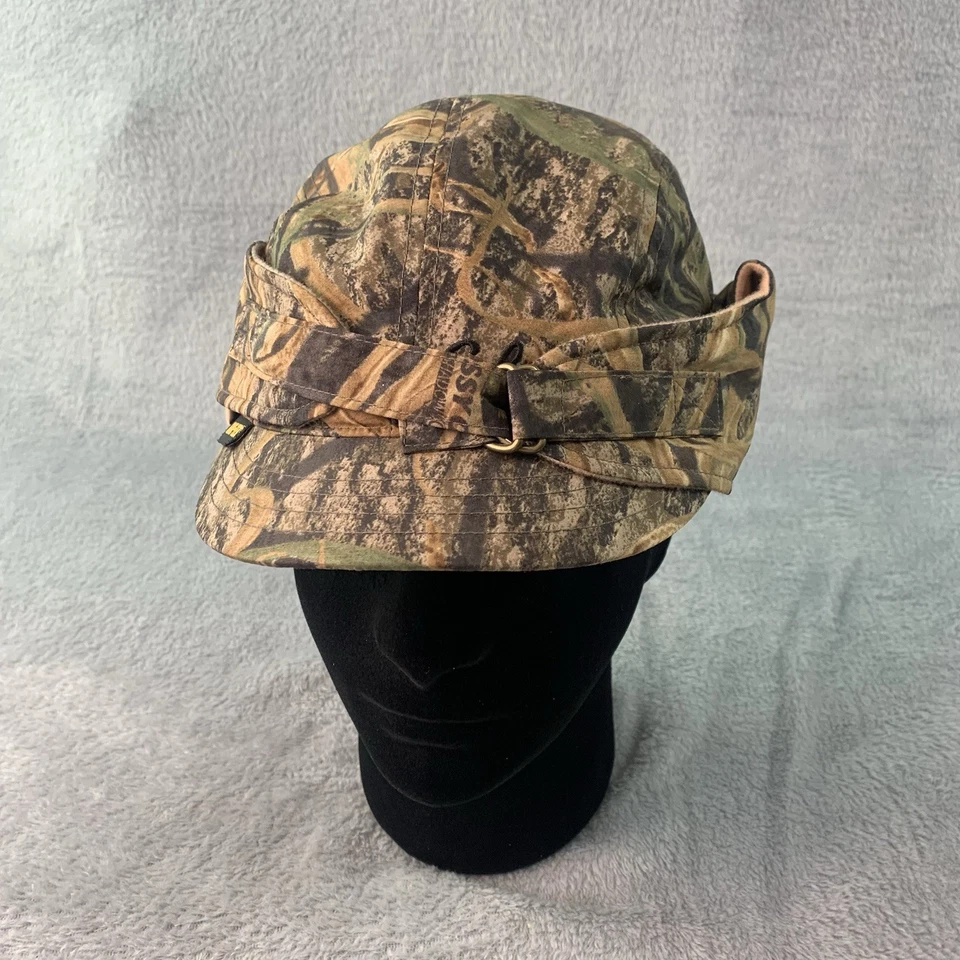 Vtg Cabelas Duck Hunting Camo Hat Thinsulate Gore-Tex Ear Flaps & Buckle Jones - Image 2 of 4