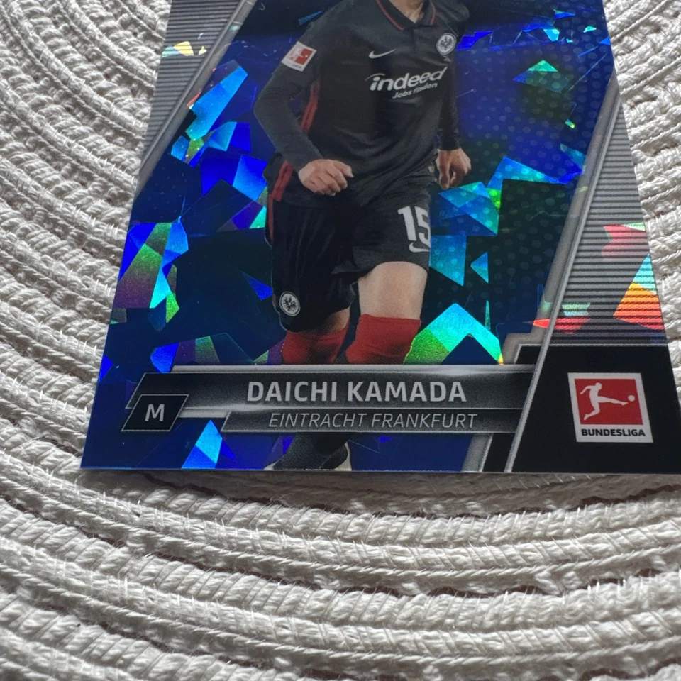 Daichi Kamada 2021-22 Topps Chrome Bundesliga Blue Refractor /39 NRMT - Image 4 of 4