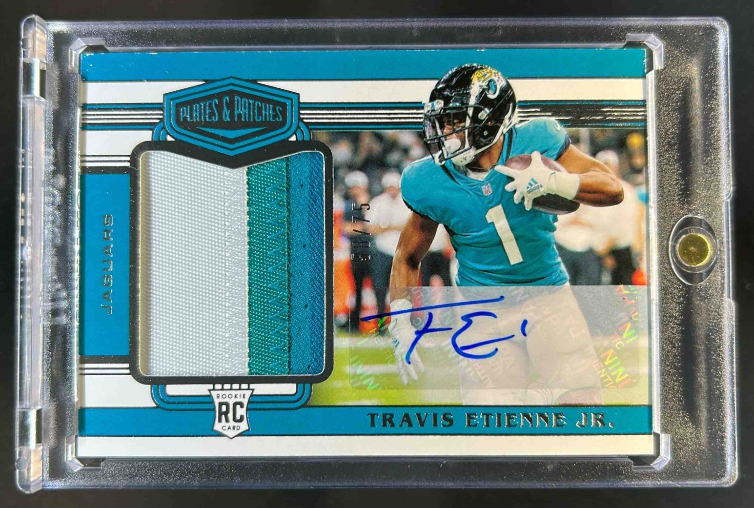 Travis Etienne Panini Chronicles Plates & Patches Rookie Jerseys #PPTET Autograph