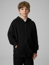 4F Jungen Sweatshirt Loose mit Kapuze - schwa...