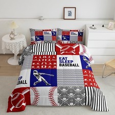 Erosebridal Baseball Player Comforter Set Full Size Bed CMHS2014DYY-BZ USf
