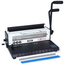 Rayson TD-1500B34R Binding Machine, Round Holes, 3:1 Pitch Wire-O Binder Punc...