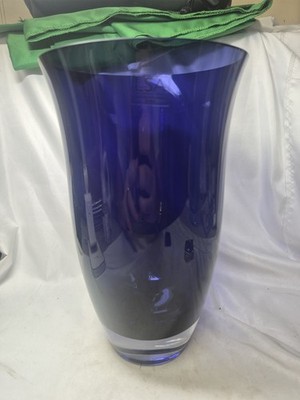 LSA International Cobalt Blue-purple Handcrafted Vase.Made In Poland