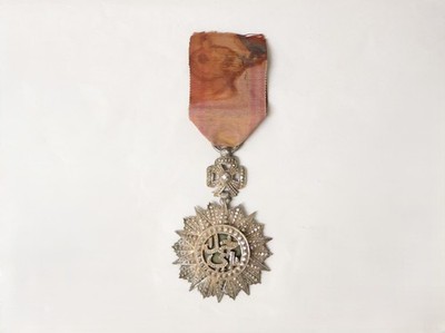 Eine Medaille Nichan Iftikhar Dekoration Auszeichnung Tunesien 19.-20. Jahrhundert