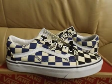 Vans Old Skool (Big Check) Men's Size 8 Skate Shoes Black/Navy VN0A4U3BWRT NEW