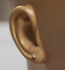 New 14k rose gold .42ct round diamond Martini stud earrings Natural — photo 7