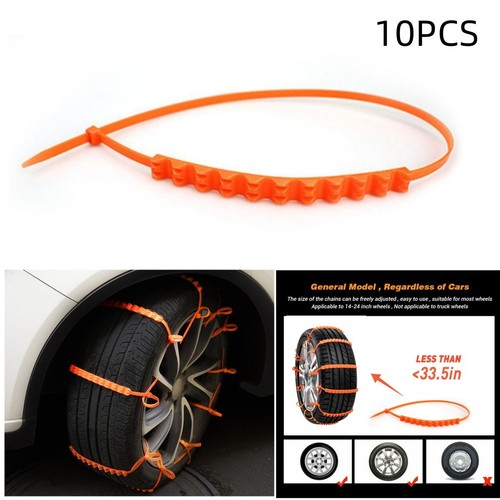 10Pcs Universal Winter Snow Mud Sand Anti-skid Tire Chains For Car Sedan SUV