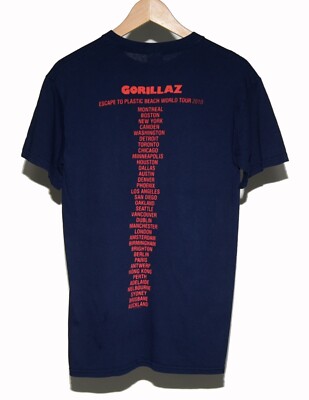 Rare Gorillaz Plastic Beach Tour Tee 2010 SIZE S | eBay