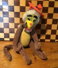 R. Dakin Dream Pets Doll Pipe Smoking Monkey Importers HTF 1959 Plush VTG JAPAN