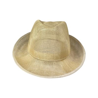 Fedora Sisal Hut zum Garnieren für Modeschöpfer Größe 57