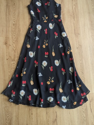VINTAGE 90s Georgiou Studio STRAWBERRIES & FLOWERS Sleeveless Summer DRESS XS - Bild 13 von 14