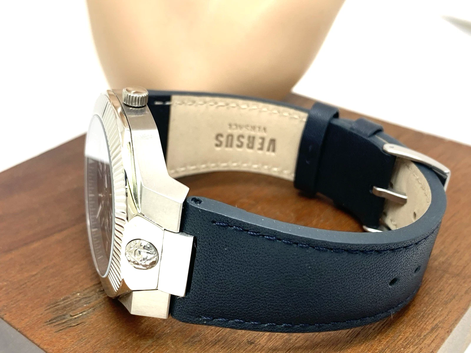 Orologio Uomo Versus by Versace VSP1P1121 Quarzo Quadrante Blu Grigio Argento Pelle 42mm